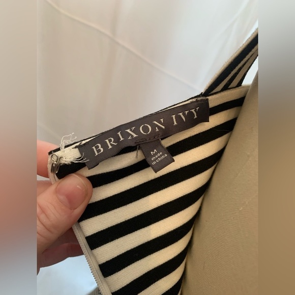 Nwot Brixon Ivy Black & White Striped
Ponte Bib Fit & Flare Summer Dress medium - Picture 10 of 12